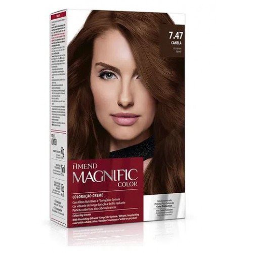 Coloração Creme 7.47 Canela Amend Magnific Color